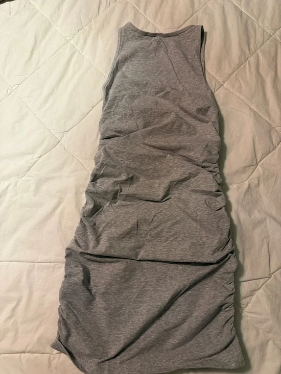 TNA Heather Gray Ruched Tank Dress - Picture 4 of 5